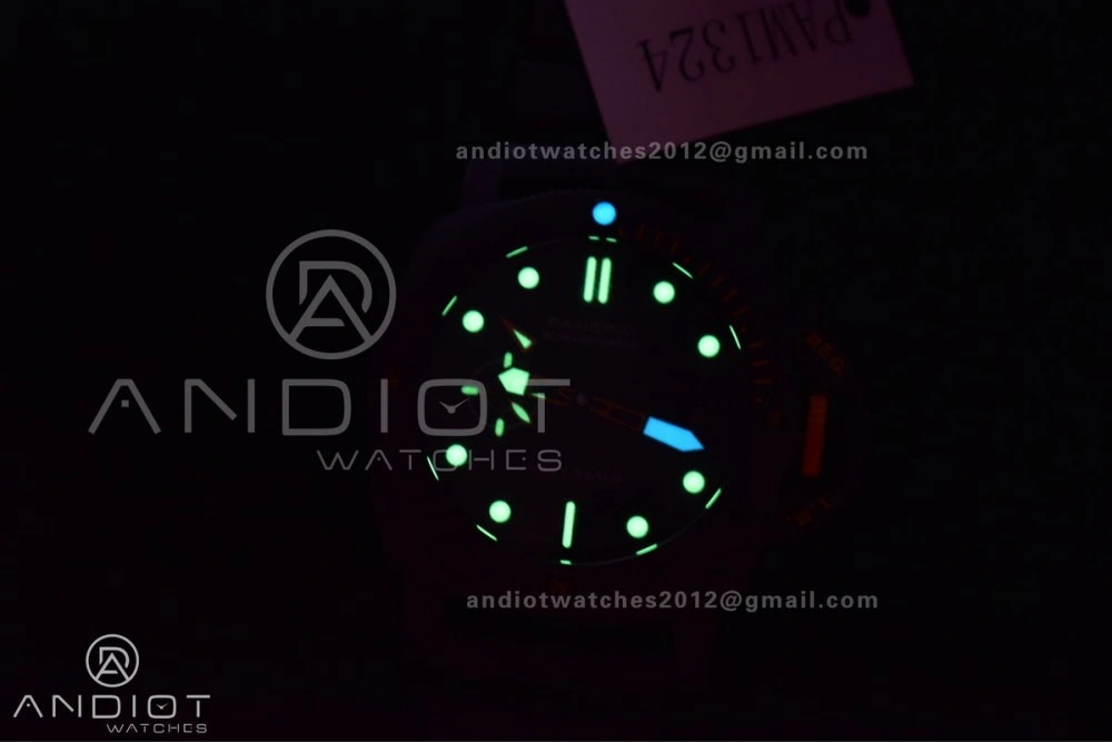 PAM1324 Carbotech VSF 1:1 Best Edition Black Dial On Black Rubber Strap P900