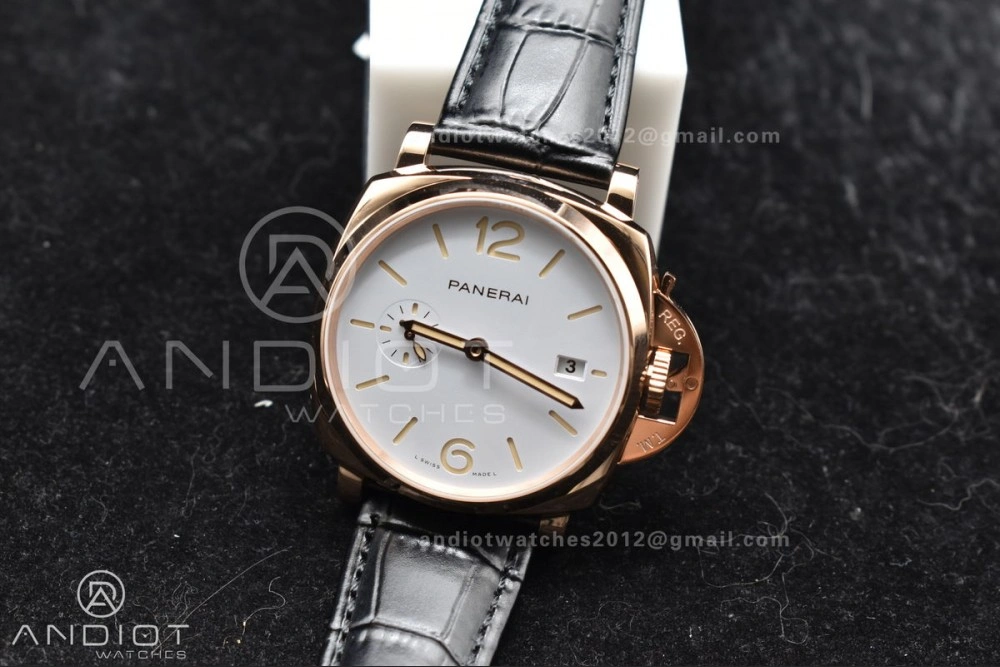 PAM1336 Luminor Due 42mm VSF Best Edition White Dial on Black Leather Strap P900