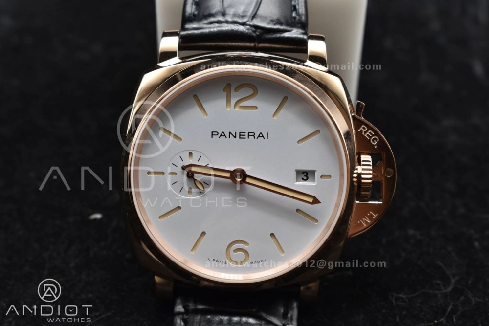 PAM1336 Luminor Due 42mm VSF Best Edition White Dial on Black Leather Strap P900