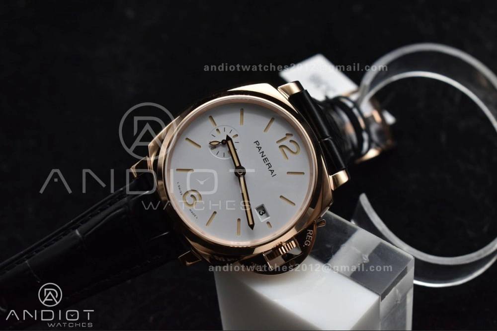 PAM1336 Luminor Due 42mm VSF Best Edition White Dial on Black Leather Strap P900