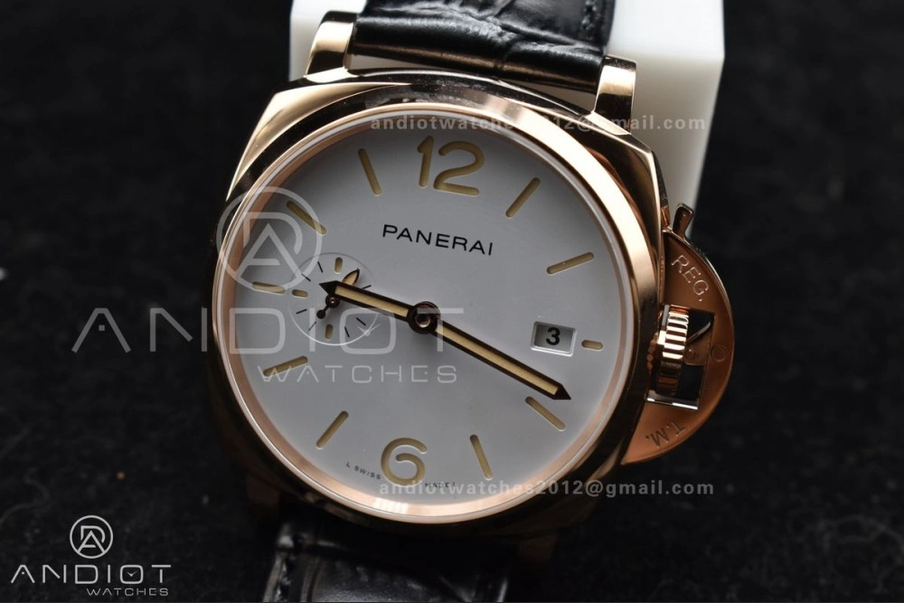 PAM1336 Luminor Due 42mm VSF Best Edition White Dial on Black Leather Strap P900