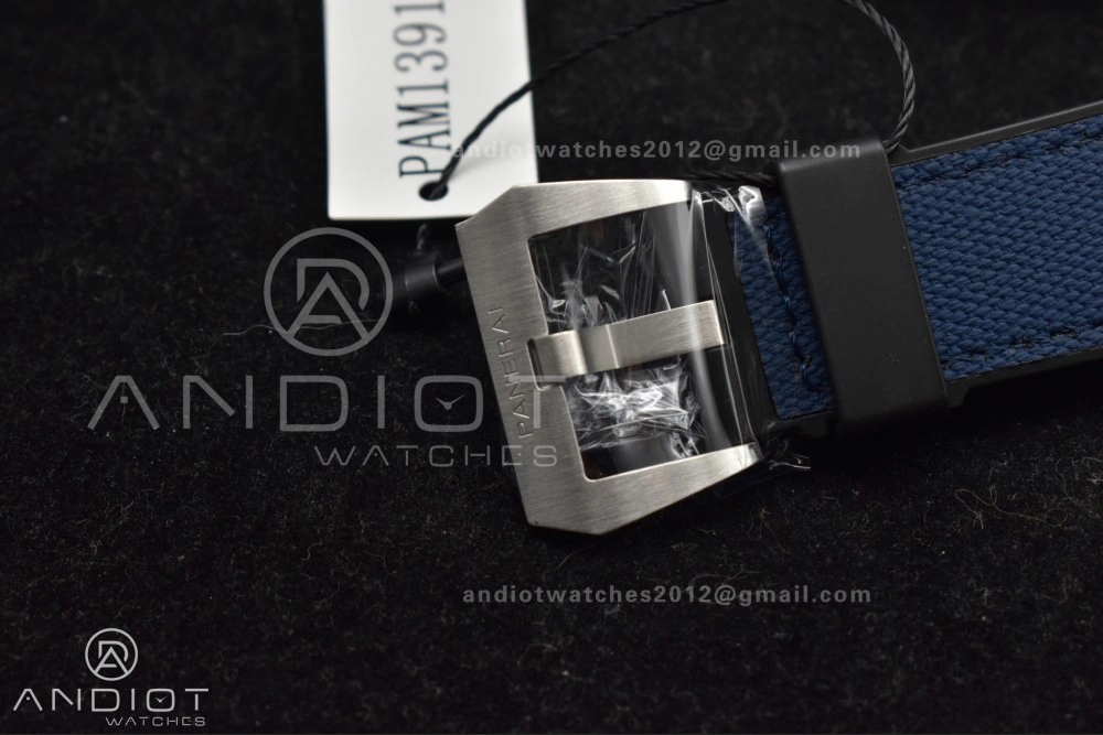 PAM1391 Luna Rossa Submersible VSF 1:1 Best Edition on Blue Fabric Strap P900