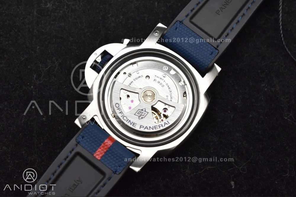 PAM1391 Luna Rossa Submersible VSF 1:1 Best Edition on Blue Fabric Strap P900