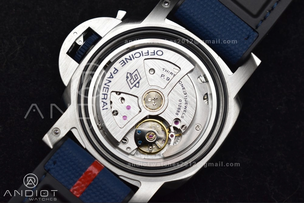 PAM1391 Luna Rossa Submersible VSF 1:1 Best Edition on Blue Fabric Strap P900