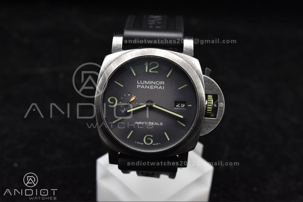 PAM1412 Navy SEALs VSF 1:1 Best Edition Iron Gray Dial on Rubber Strap P.9010 Clone