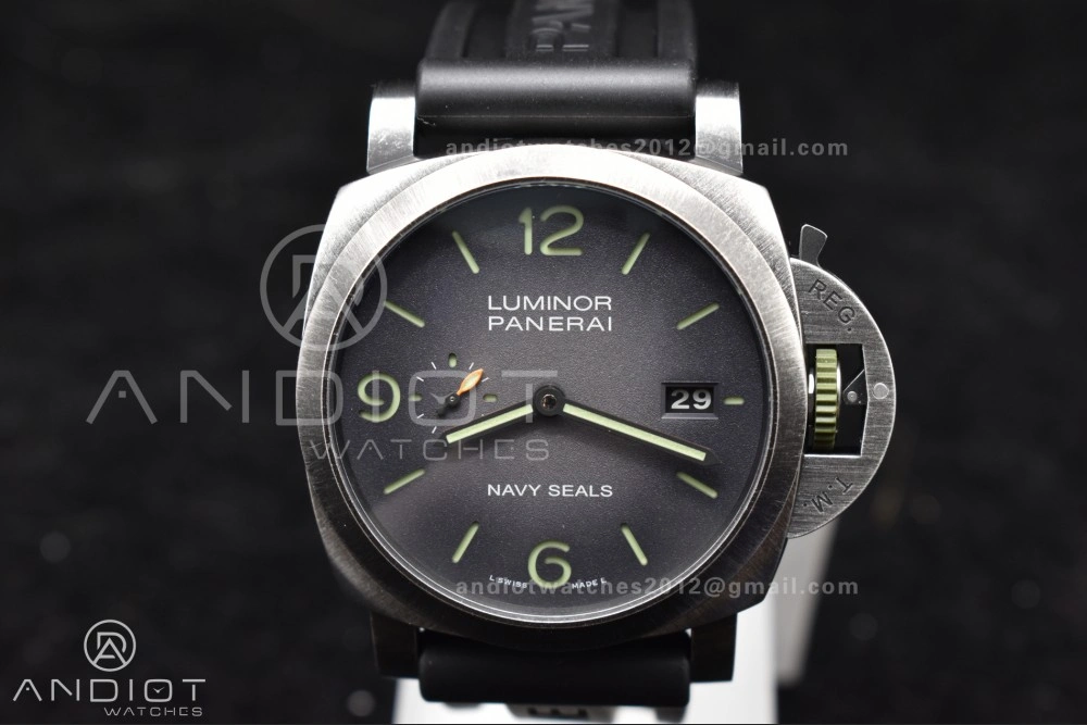 PAM1412 Navy SEALs VSF 1:1 Best Edition Iron Gray Dial on Rubber Strap P.9010 Clone
