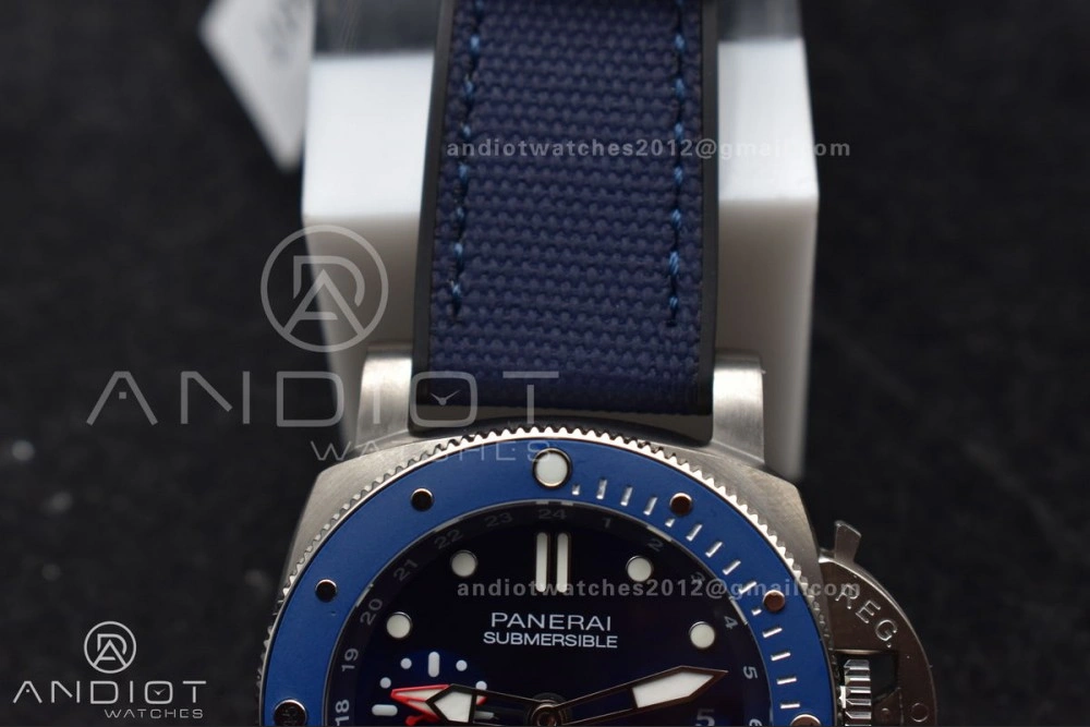 PAM1507 Submersible GMT Luna Rossa 42mm VSF 1:1 Best Edition on Blue Nylon Strap P900
