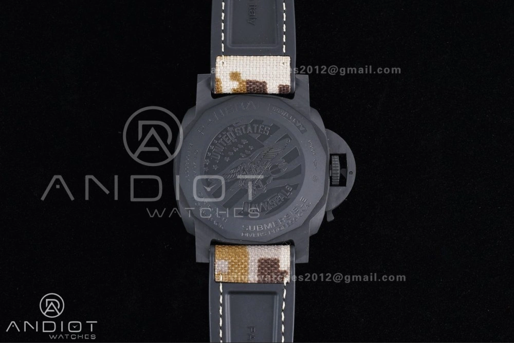 PAM1513 Submersible 44mm VSF 1:1 Best Edition Gray Ombre Dial on Camouflage Strap P900