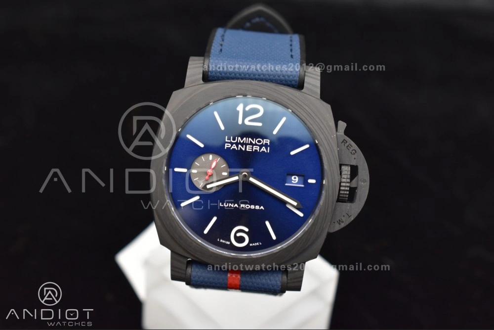 PAM1529 Luna Rossa Carbon-tech VSF 1:1 Best Edition on Blue Fabric Strap P.9010 Clone