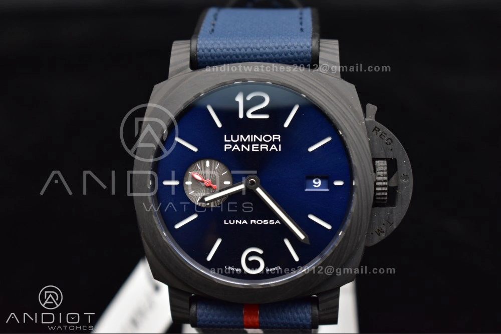 PAM1529 Luna Rossa Carbon-tech VSF 1:1 Best Edition on Blue Fabric Strap P.9010 Clone