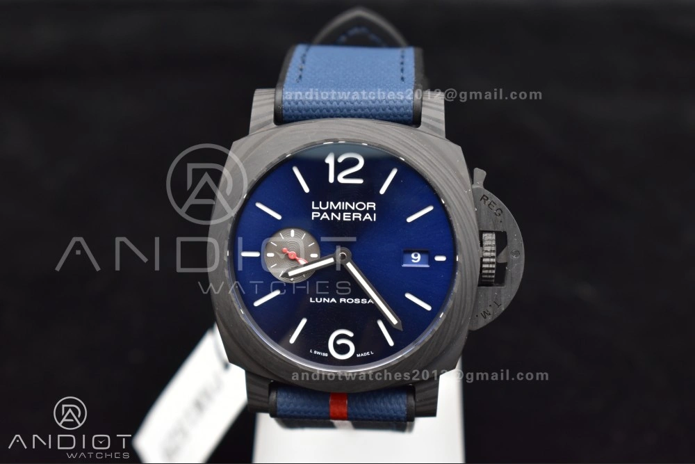 PAM1529 Luna Rossa Carbon-tech VSF 1:1 Best Edition on Blue Fabric Strap P.9010 Clone