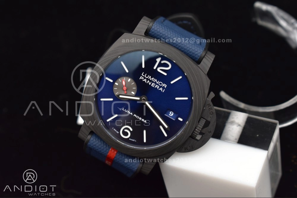 PAM1529 Luna Rossa Carbon-tech VSF 1:1 Best Edition on Blue Fabric Strap P.9010 Clone