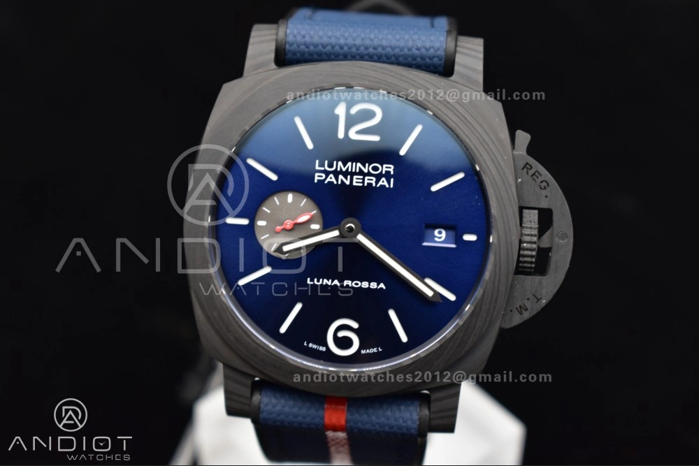PAM1529 Luna Rossa Carbon-tech VSF 1:1 Best Edition on Blue Fabric Strap P.9010 Clone
