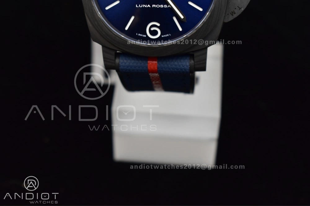 PAM1529 Luna Rossa Carbon-tech VSF 1:1 Best Edition on Blue Fabric Strap P.9010 Clone