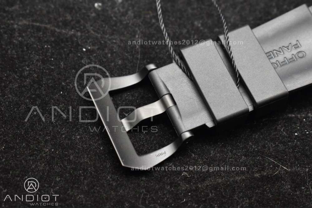 PAM1616 Carbotech 47mm VSF Best Edition Black Dial Blue Markers on Rubber Strap P.9010 Clone