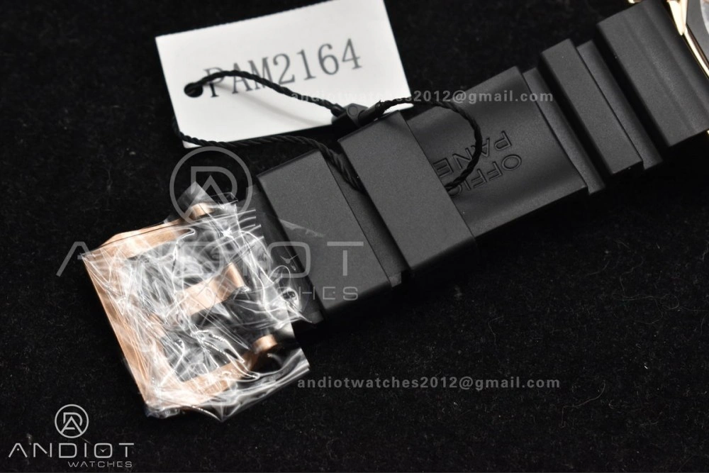 PAM2164 Submersible 42mm VSF Best Edition Black Dial on Black Rubber Strap P900