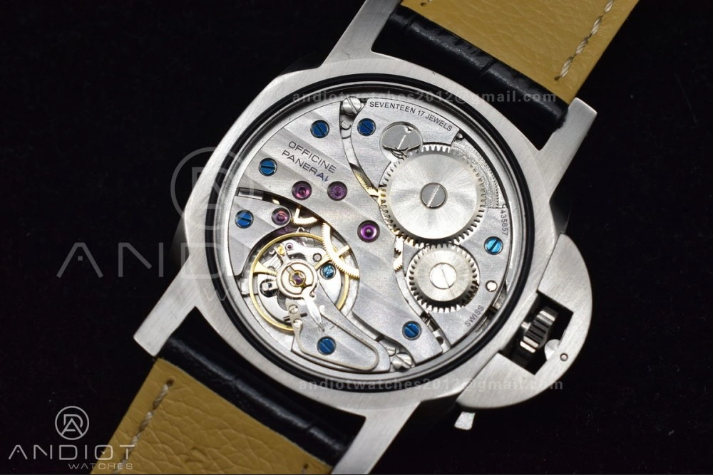 PAM217 H XF 1:1 Best Edition Superlumed Dial on Black Leather Strap A6497 with Y-Incabloc