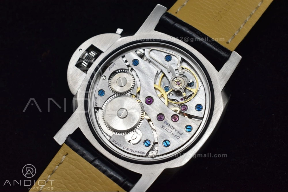 PAM217 H XF 1:1 Best Edition Superlumed Dial on Black Leather Strap A6497 with Y-Incabloc