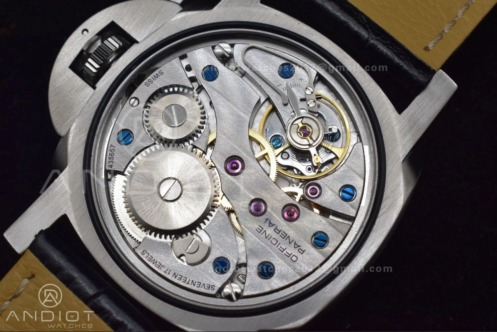 PAM217 H XF 1:1 Best Edition Superlumed Dial on Black Leather Strap A6497 with Y-Incabloc