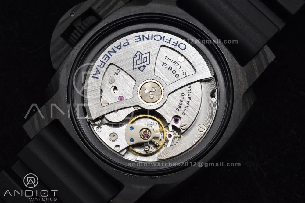 PAM2231 Carbotech 42mm VSF Best Edition Black Dial on Rubber Strap P.900 Clone