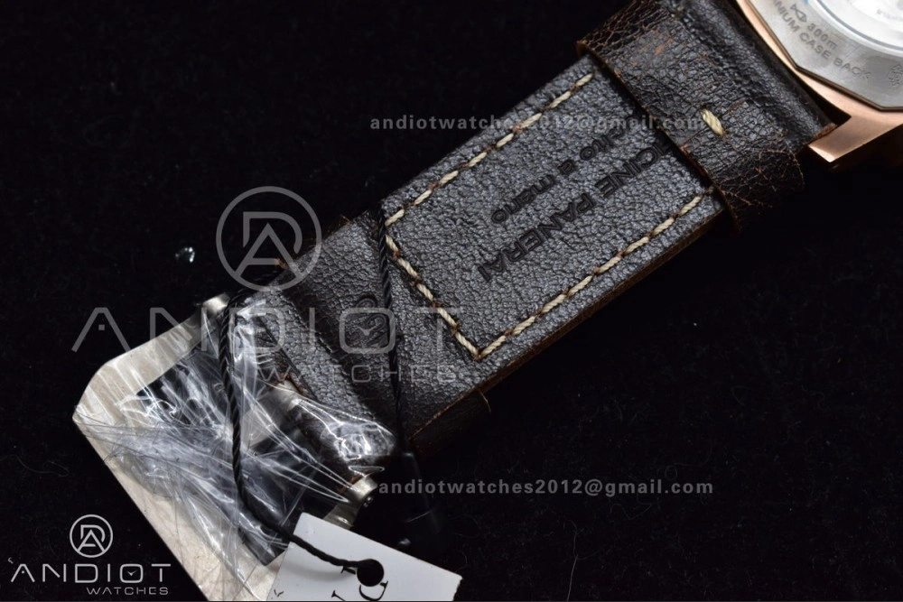 PAM382 N Bronzo VSF 1:1 Best Edition on Brown Distressed Calfskin Strap P.9000 Super Clone V2