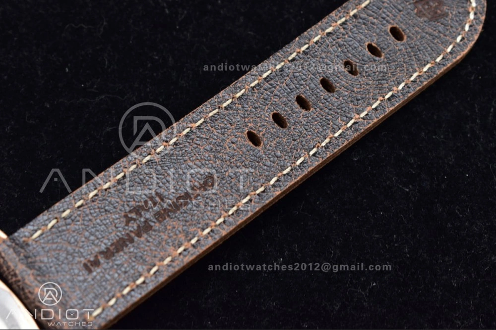 PAM382 N Bronzo VSF 1:1 Best Edition on Brown Distressed Calfskin Strap P.9000 Super Clone V2