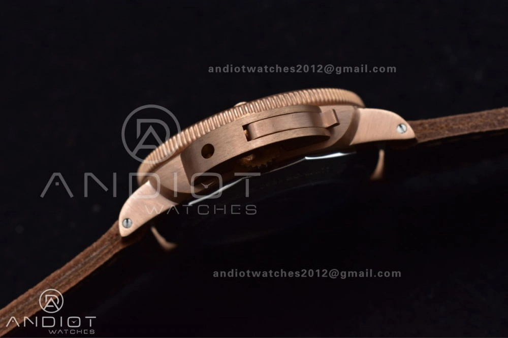 PAM382 N Bronzo VSF 1:1 Best Edition on Brown Distressed Calfskin Strap P.9000 Super Clone V2