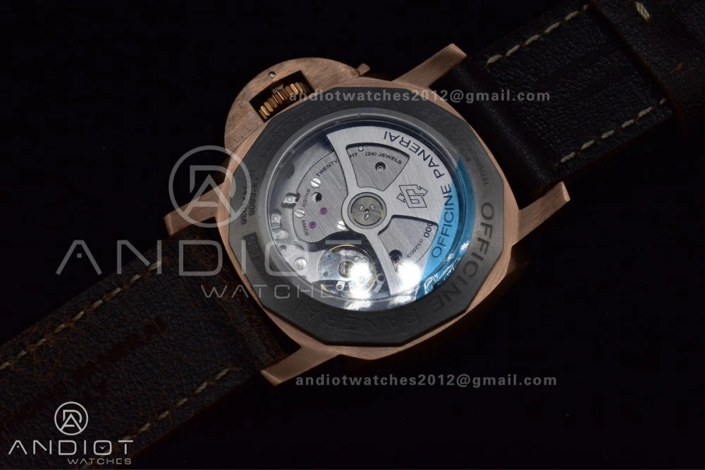 PAM382 N Bronzo VSF 1:1 Best Edition on Brown Distressed Calfskin Strap P.9000 Super Clone V2
