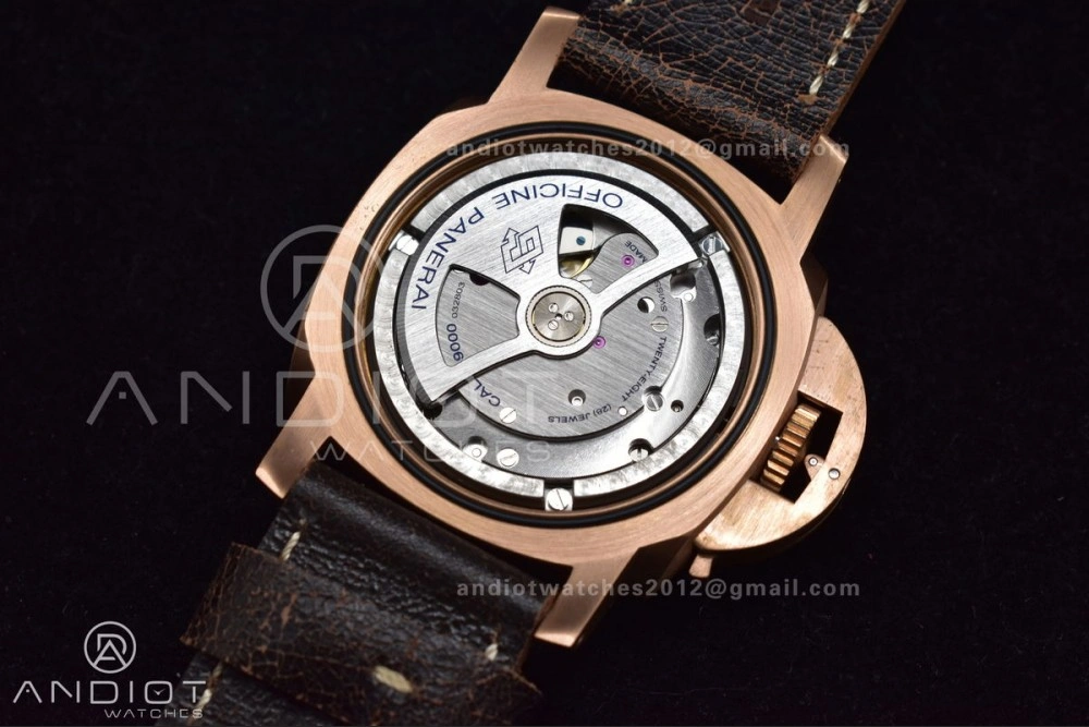 PAM382 N Bronzo VSF 1:1 Best Edition on Brown Distressed Calfskin Strap P.9000 Super Clone V2