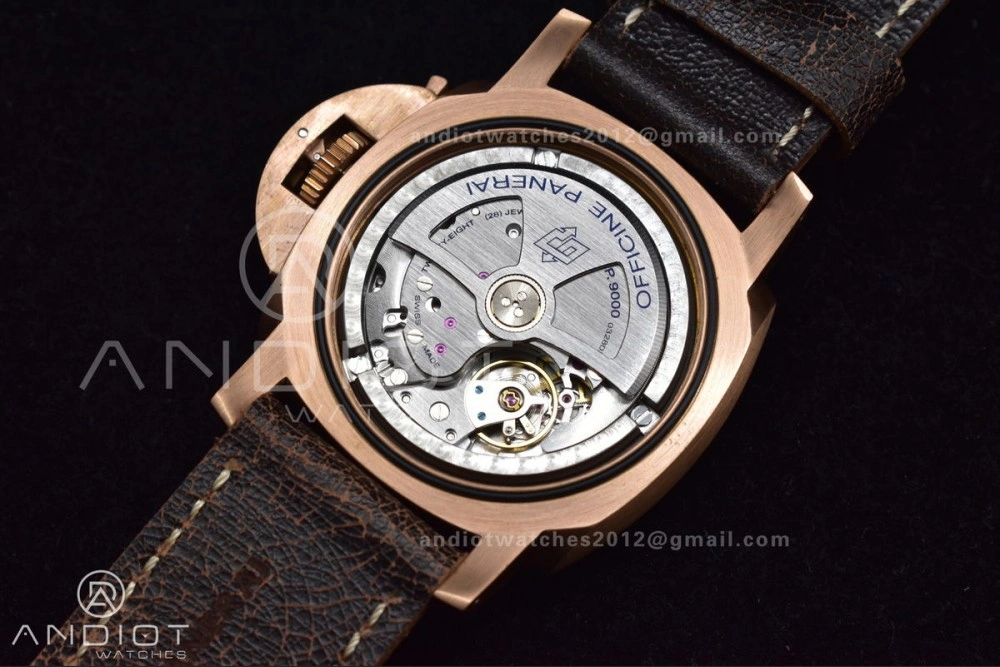 PAM382 N Bronzo VSF 1:1 Best Edition on Brown Distressed Calfskin Strap P.9000 Super Clone V2