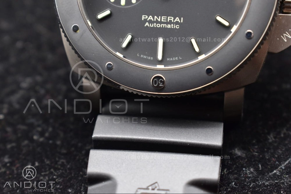 PAM389 O VSF 1:1 Best Edition on Black Rubber Strap P.9000 Super Clone V2