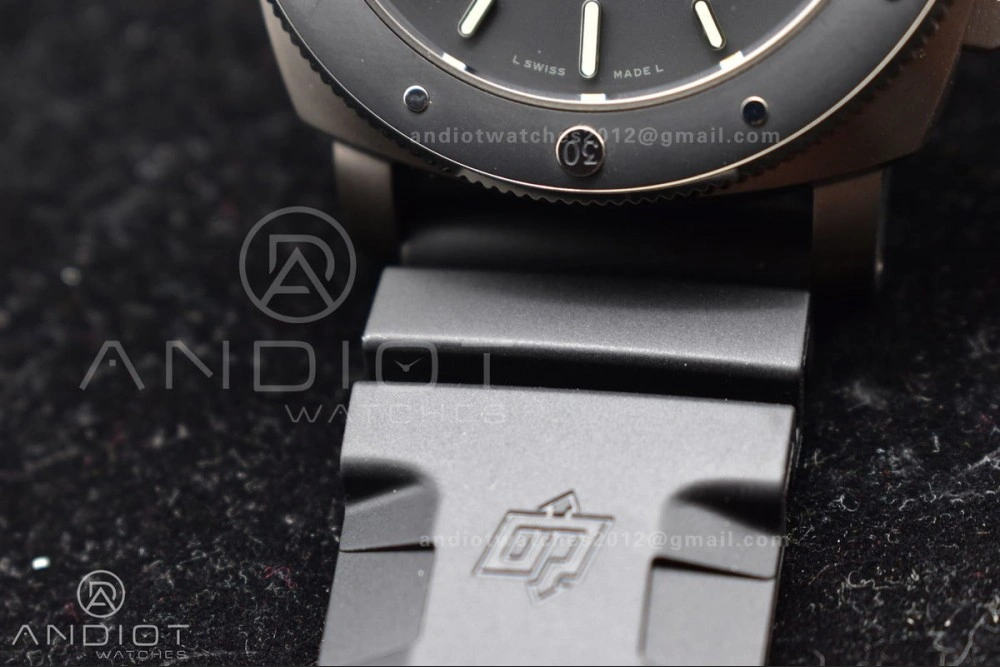 PAM389 O VSF 1:1 Best Edition on Black Rubber Strap P.9000 Super Clone V2