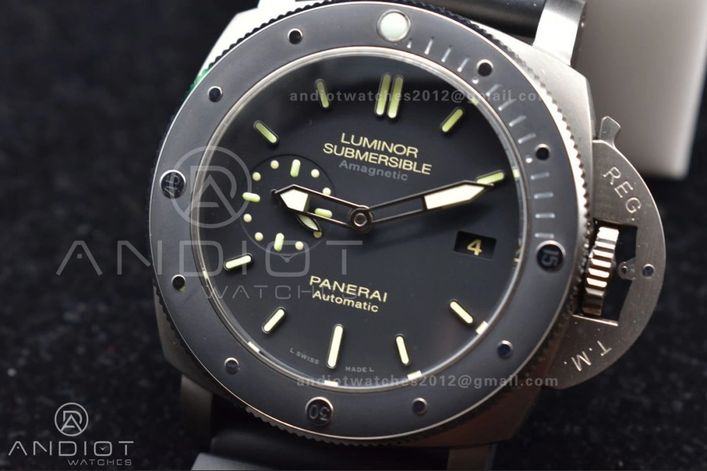 PAM389 O VSF 1:1 Best Edition on Black Rubber Strap P.9000 Super Clone V2