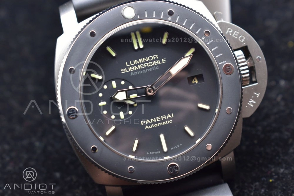 PAM389 O VSF 1:1 Best Edition on Black Rubber Strap P.9000 Super Clone V2