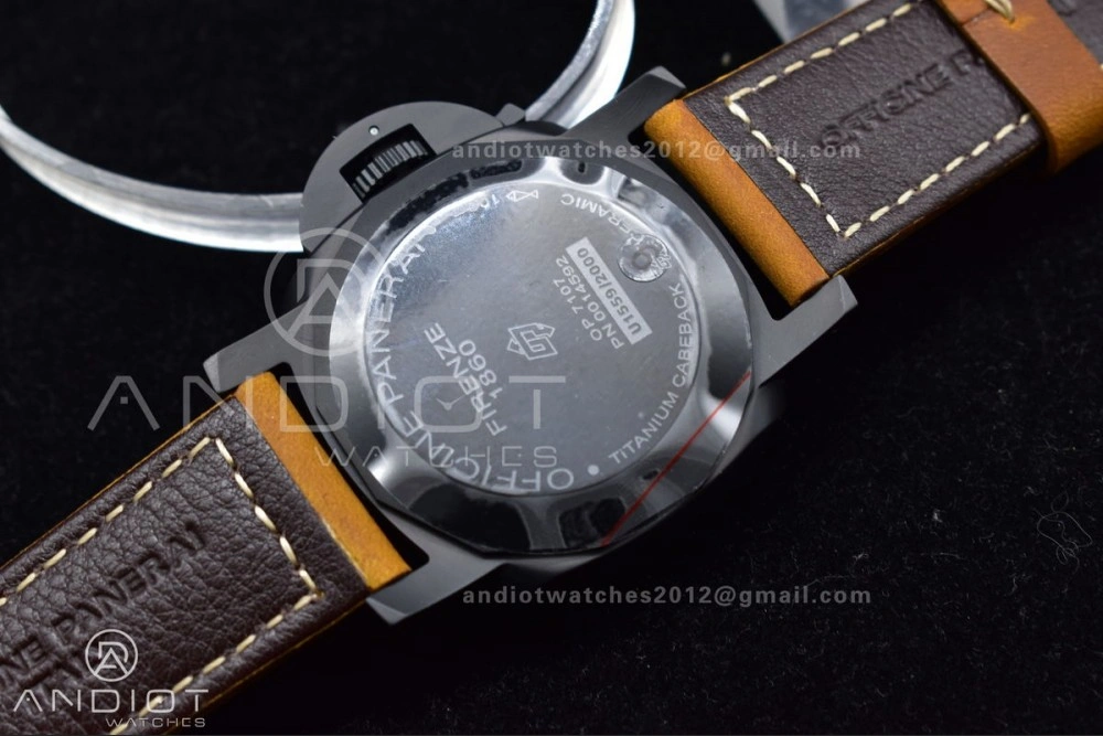 PAM441 O Real Ceramic SBF 1:1 Best Edition on Brown Asso Strap P.9001 Super Clone