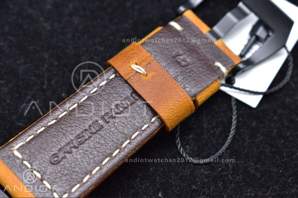 PAM441 O Real Ceramic SBF 1:1 Best Edition on Brown Asso Strap P.9001 Super Clone