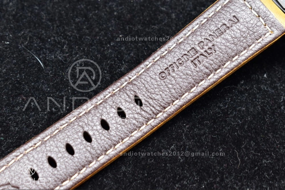 PAM441 O Real Ceramic SBF 1:1 Best Edition on Brown Asso Strap P.9001 Super Clone
