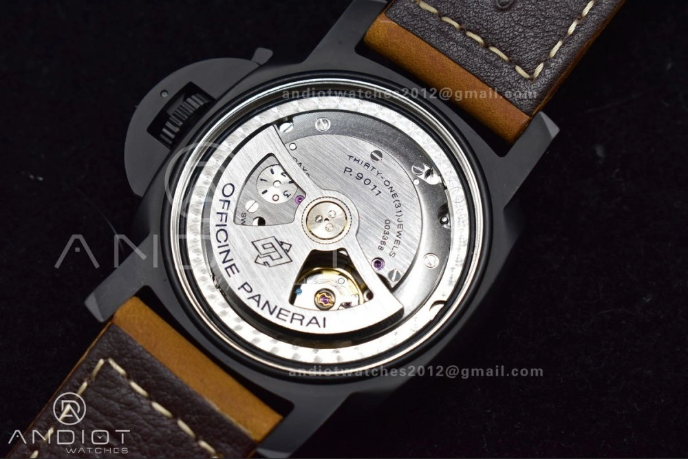 PAM441 O Real Ceramic SBF 1:1 Best Edition on Brown Asso Strap P.9001 Super Clone