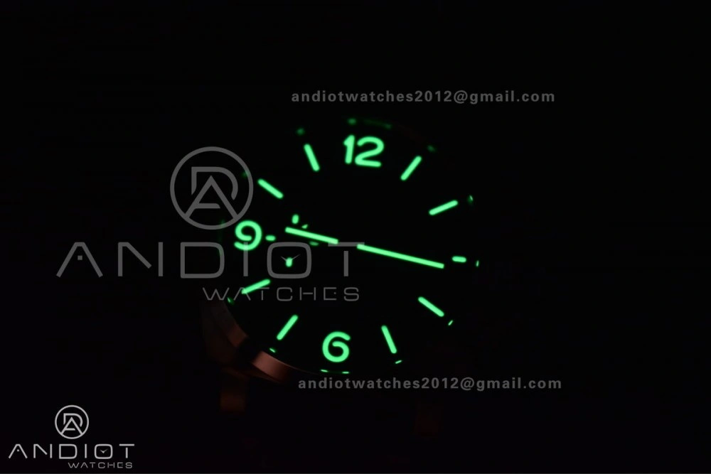 PAM732  TTF 1:1 Best Edition Dark Green Dial on Brown Leather Strap P9010