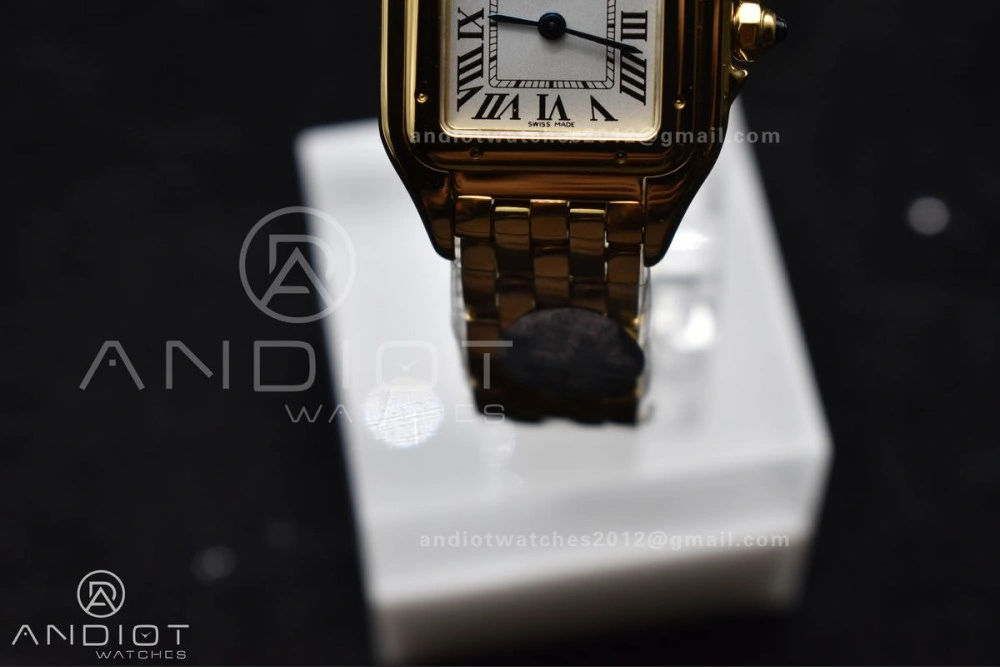 Panthère 22mm BVF 1:1 Best Edition Full YG White Dial On Full YG Bracelet Ronda Quartz