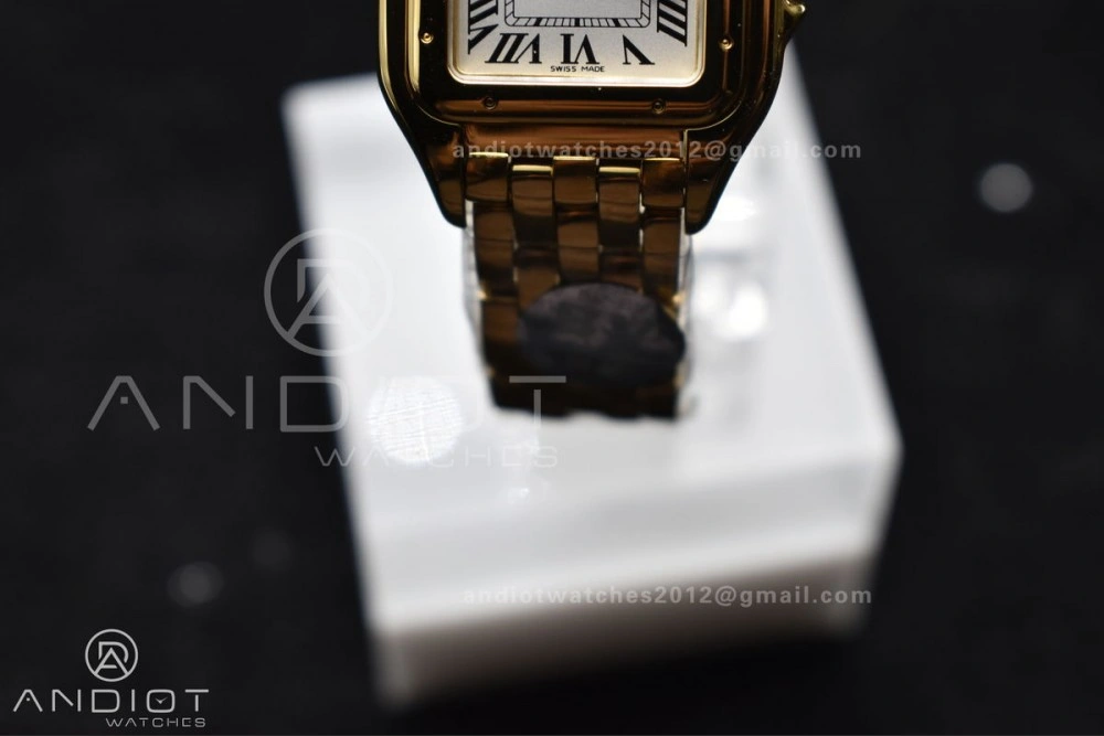 Panthère 22mm BVF 1:1 Best Edition Full YG White Dial On Full YG Bracelet Ronda Quartz