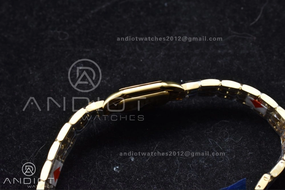 Panthère 22mm BVF 1:1 Best Edition Full YG White Dial On Full YG Bracelet Ronda Quartz