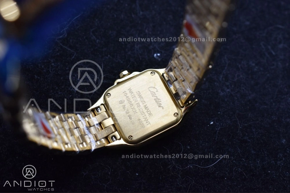 Panthère 22mm BVF 1:1 Best Edition Full YG White Dial On Full YG Bracelet Ronda Quartz