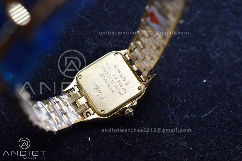 Panthère 22mm BVF 1:1 Best Edition Full YG White Dial On Full YG Bracelet Ronda Quartz