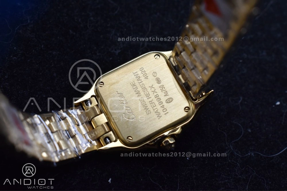 Panthère 22mm BVF 1:1 Best Edition Full YG White Dial On Full YG Bracelet Ronda Quartz