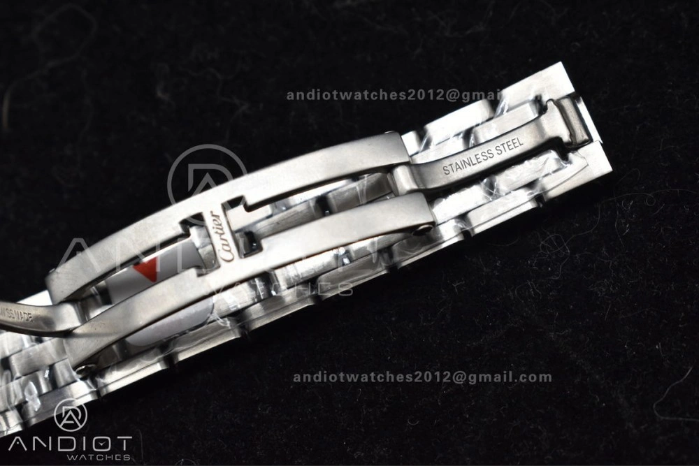 Panthère 22mm BVF 1:1 Best Edition SS White Dial Diamonds Bezel on SS Bracelet Ronda Quartz