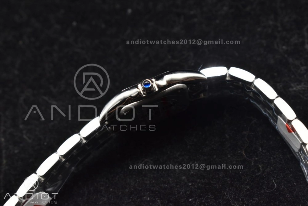 Panthère 22mm BVF 1:1 Best Edition SS White Dial Diamonds Bezel on SS Bracelet Ronda Quartz