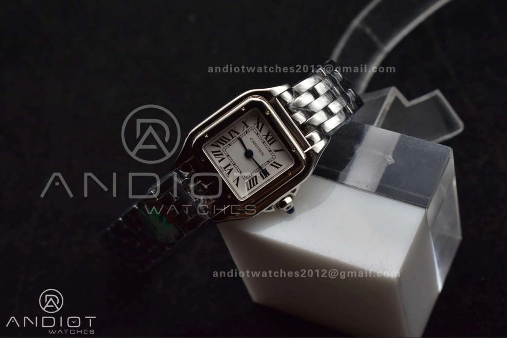 Panthère 22mm BVF 1:1 Best Edition SS White Dial on SS Bracelet Ronda Quartz