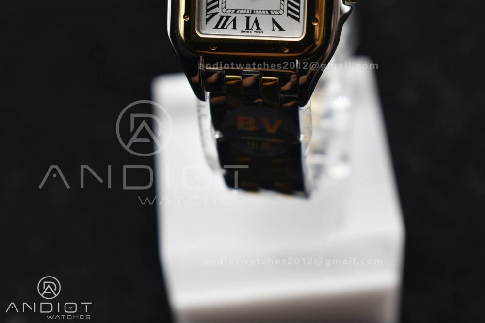Panthère 22mm BVF 1:1 Best Edition SS YG White Dial on SS YG Bracelet Ronda Quartz
