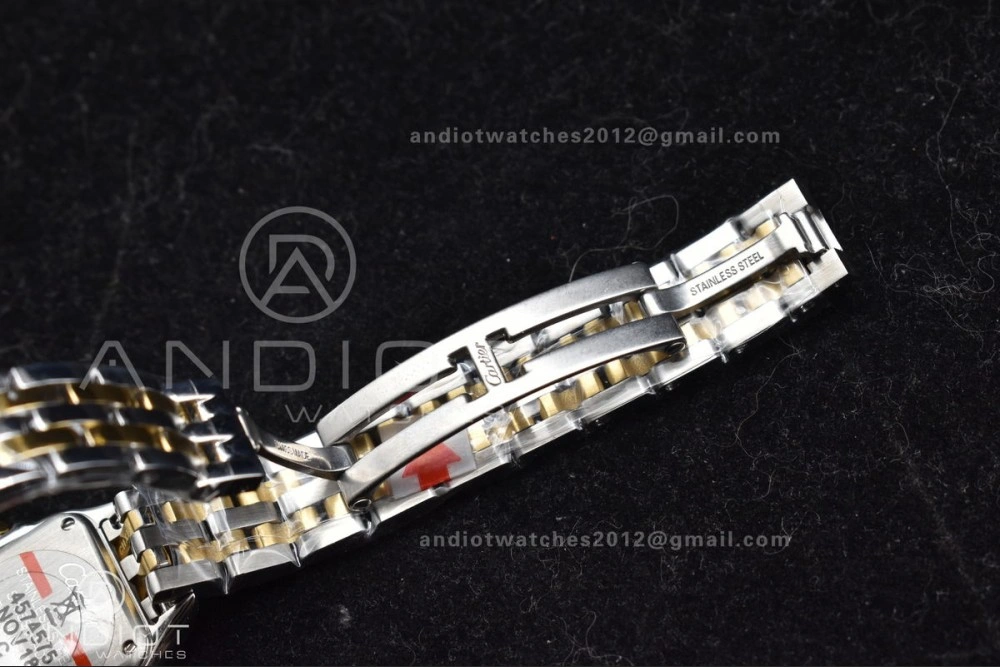 Panthère 22mm BVF 1:1 Best Edition SS YG White Dial on SS YG Bracelet Ronda Quartz